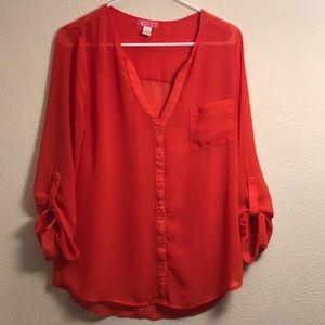 Red blouse